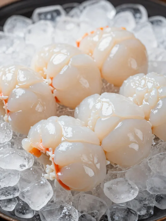 Ferskur humar á rustísku viðarbretti með sítrónu og kryddum