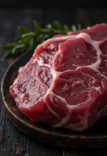 Ferskir hjartarkjötsbitar með einiberjum, rósmarín og hvítlauk
