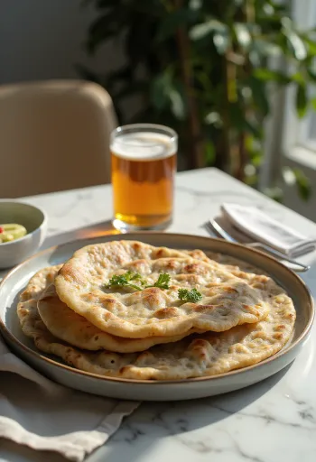 Nýbakað Injera flatbrauð