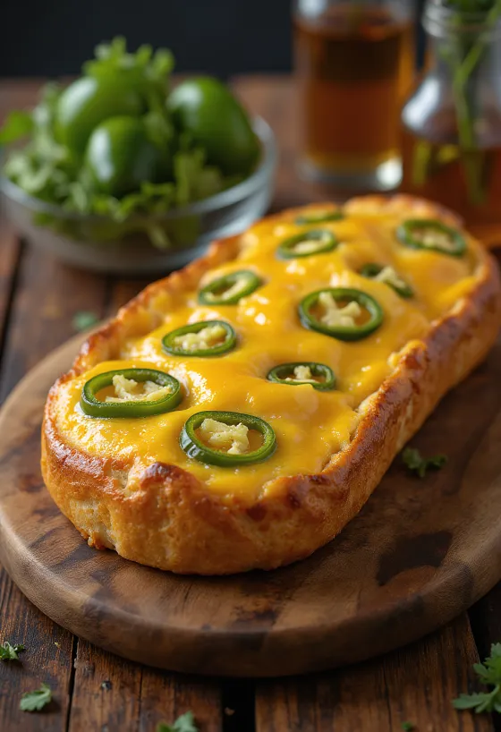Nýbakað Jalapeño cheddar brauð