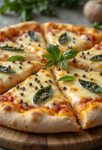 Piparpizza með mozzarella og pecorino osti