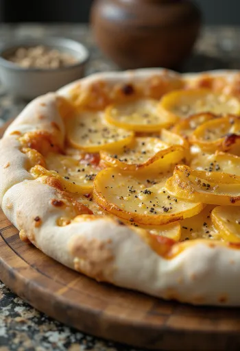 Pizza al Patate með kartöflum og osti
