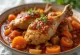 Pollo alla Cacciatora ítalskur veiðimannakjúklingur borinn fram
