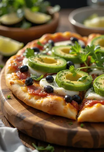 Pizza Mexicana með avókadó og jalapeño