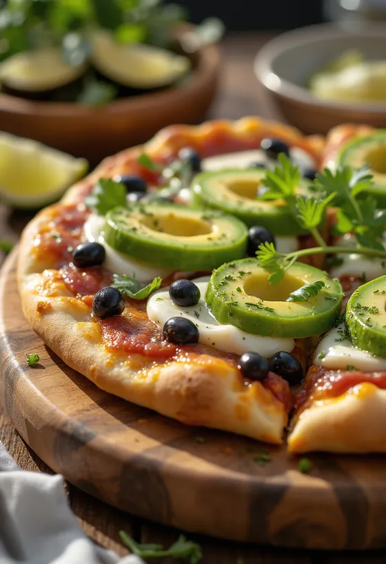 Pizza Mexicana með avókadó og jalapeño