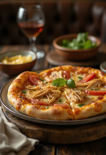 Pizza Nigérienne með kjúklingi og pálmaolíu