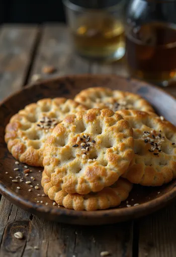 Nýbakað sænskt knäckebröd hrökkbrauð