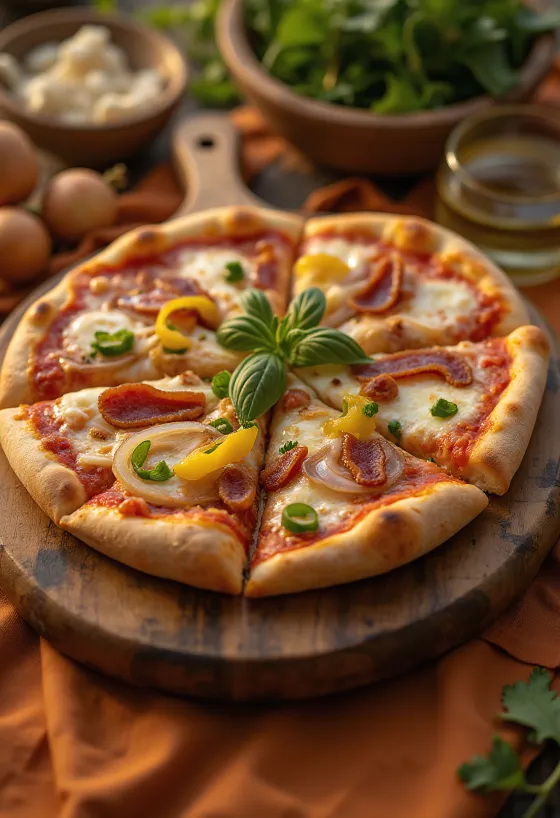Nýbökuð sveitapizza
