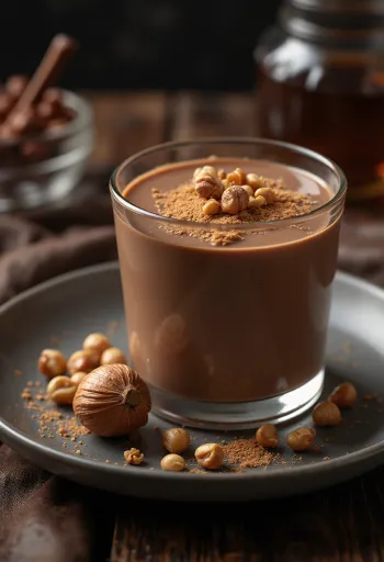 Nutella panna cotta í glasi