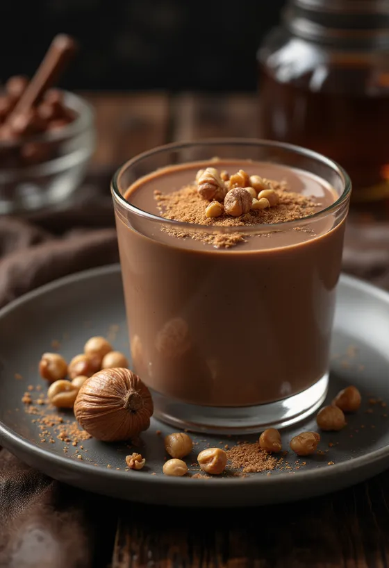 Nutella panna cotta í glasi