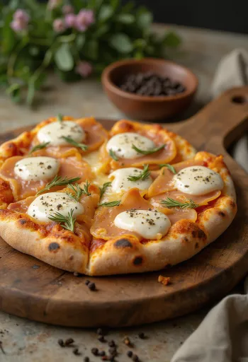 Pizza al Lardo með beikonfitu og rósmarín