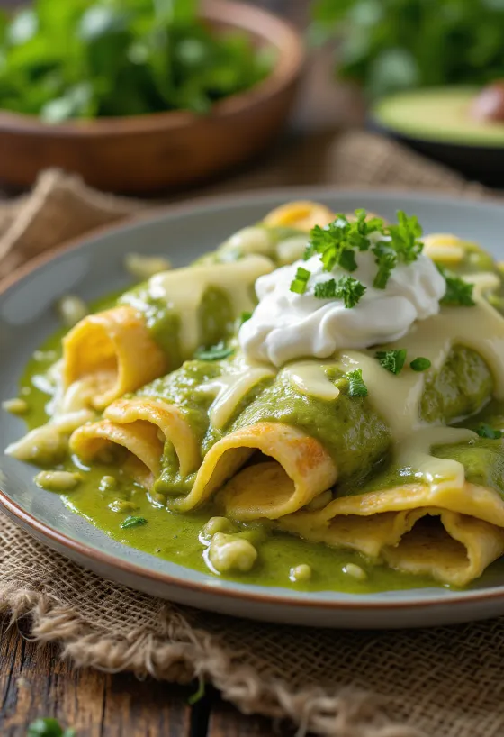 Enchilada verde borin fram