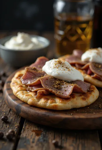 Piadina með lambakjöti og jógúrtsósu