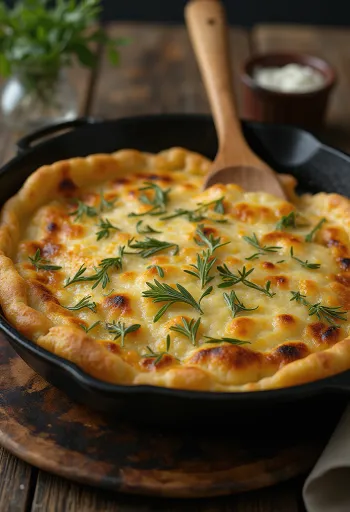 Focaccia úr kjúklingabaunamjöli borin fram