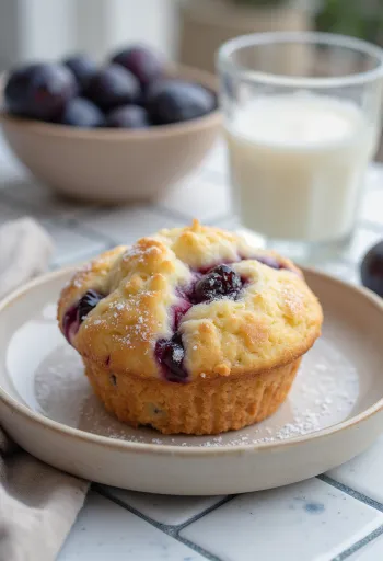Plómumuffins á diski