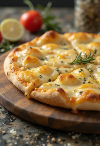 Pizza Bianca con Parmigiano með parmesan og mozzarella