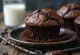 Súkkulaðimuffins með mjúku deigi og bráðnum súkkulaðibitum að innan