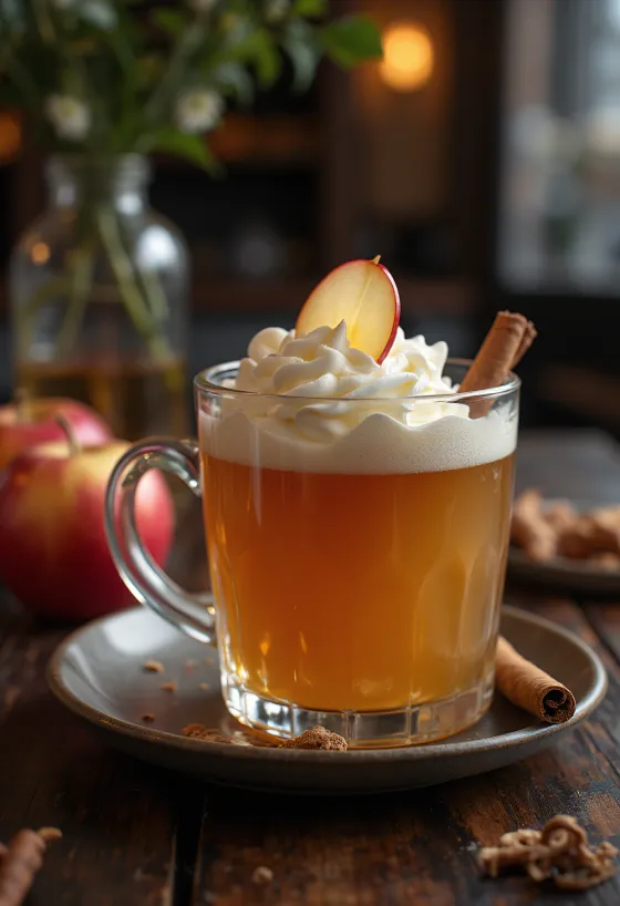 Eplabrennivíns cider borinn fram í glasi