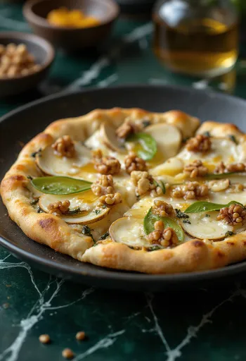 Belgísk pizza með gráðosti
