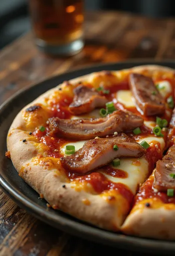 Kínversk pizza með Char Siu svínakjöti