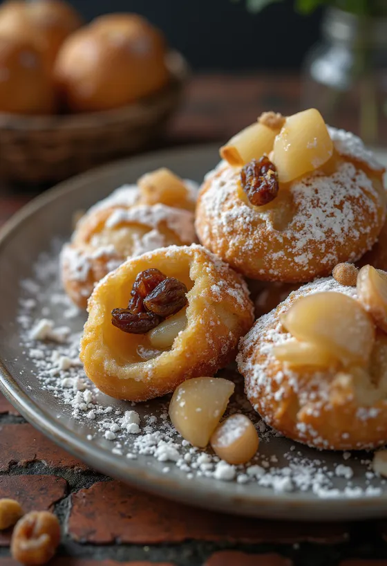 Oliebollen borið fram