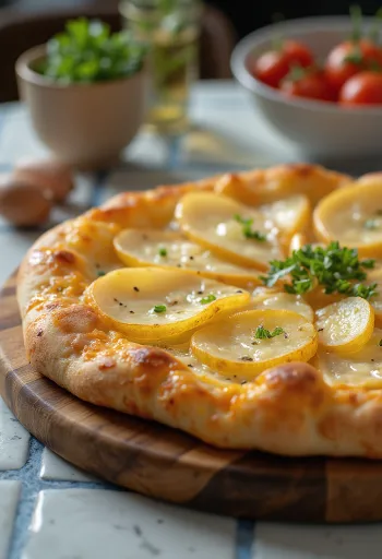 Svissnesk raclette osta pizza