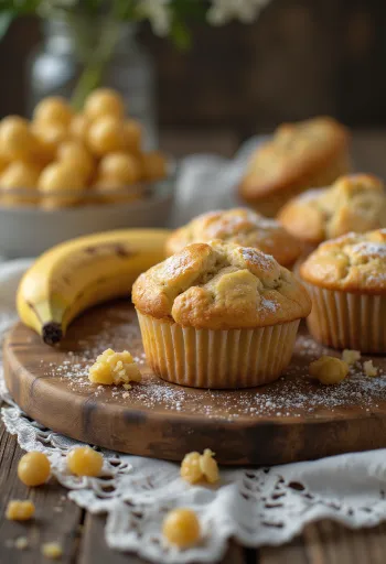 Bananabollakökur bornar fram