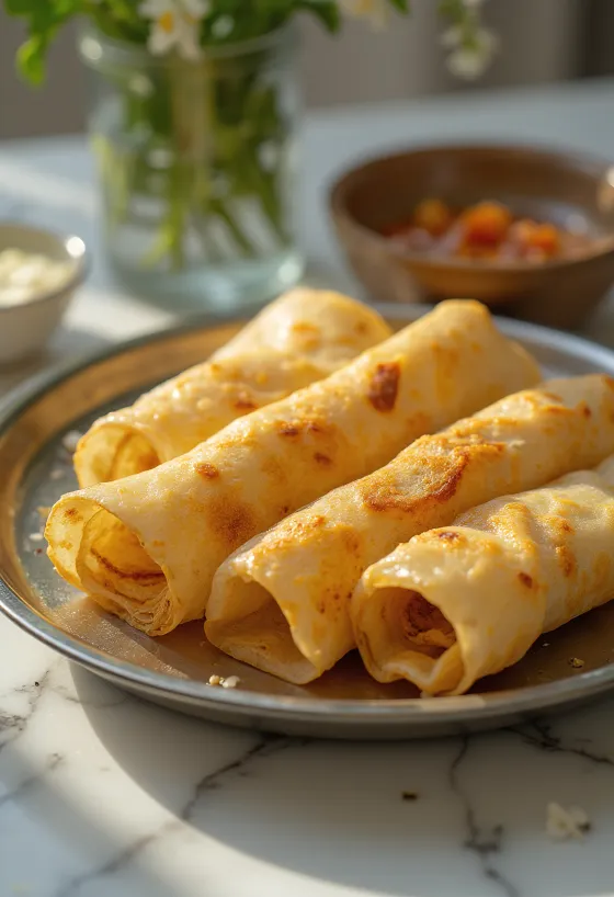 Dosa suður-indversk pönnukaka borin fram