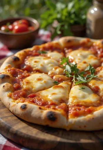 Túrkmen pizza með heimagerðri tómatssósu