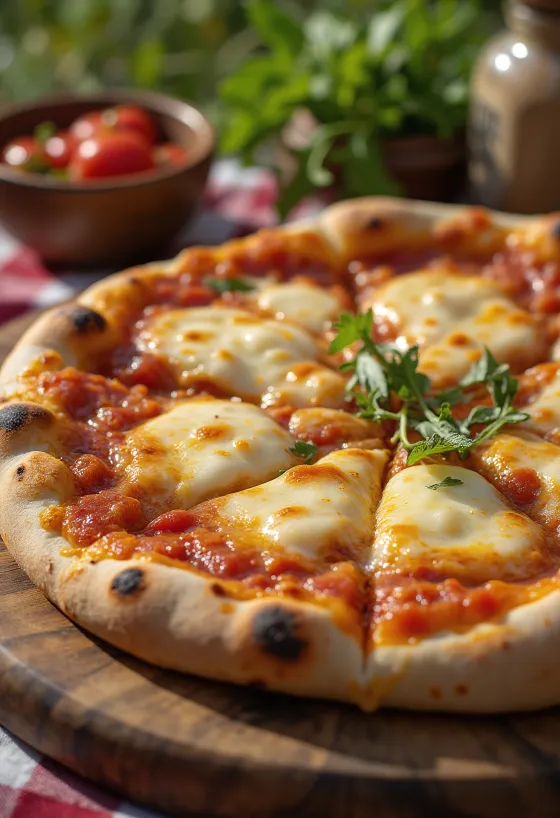 Túrkmen pizza með heimagerðri tómatssósu