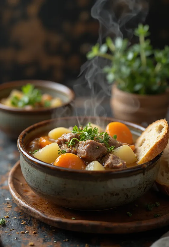 Irish Stew, hefðbundin írsk kjötsúpa með grænmeti