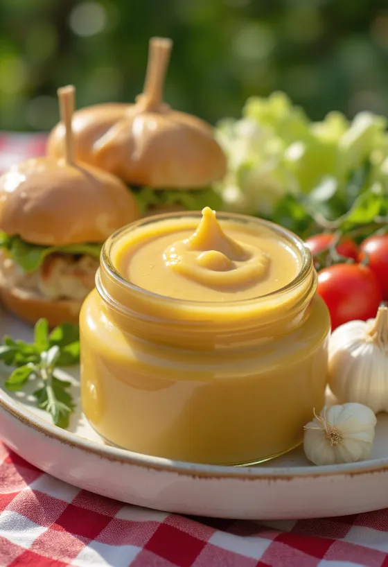 Hvítlauks-, sinneps- og engifersósa