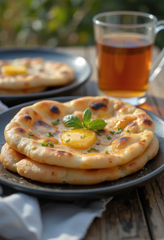 Naan-brauð með kanil og hunangi