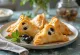Samosa með svörtum ólífum og geitaosti