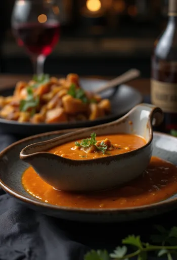 Rjómalöguð rauðvínssósa með reyktri papriku