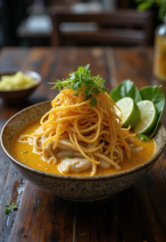 Khao Soi borið fram
