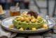 Fusion vöfflur með matcha og mangó