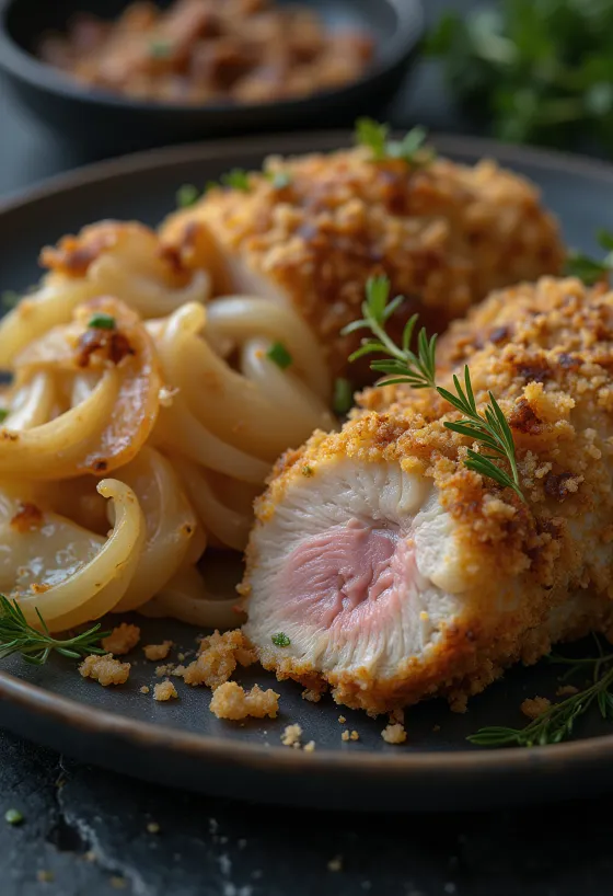 Djúpsteikt andabringa með fersku kartöflusalati
