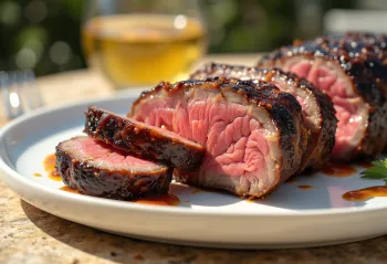 Reykt BBQ nautalund borin fram