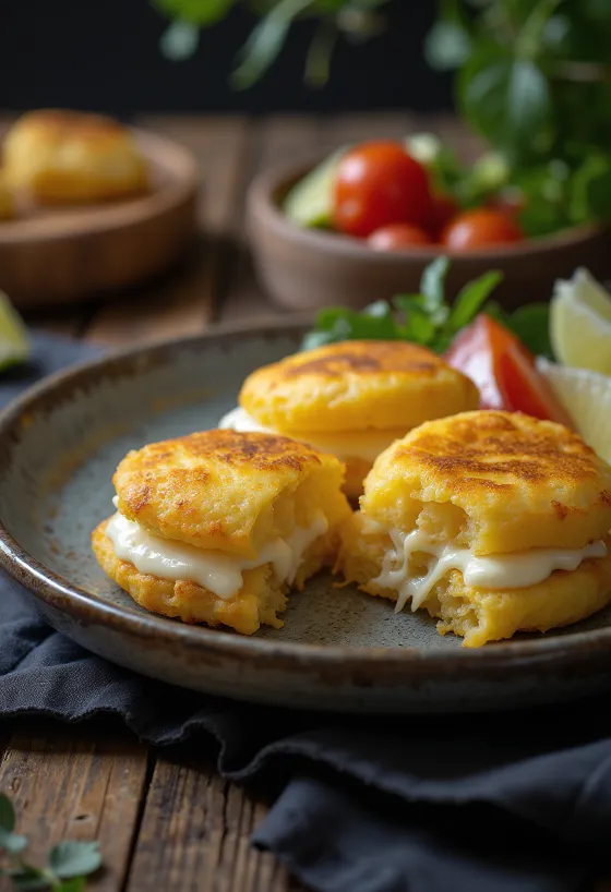Ekta venesúelsk og kólumbísk arepa