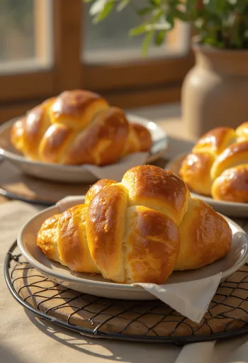 Nýbakað heimagerð brioche