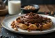 Vöfflur með Nutella, ferskum ávöxtum og súkkulaðisósu