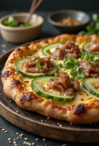 Peking Duck Pizza með kínverskri önd og hoisin sósu