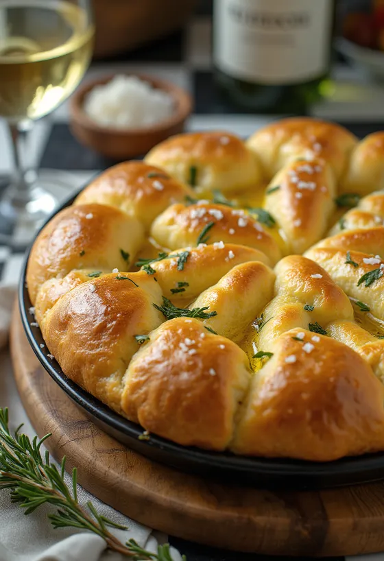 Nýbakaðar focaccia-bollur