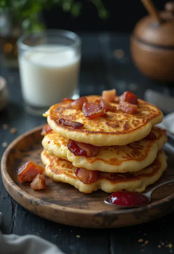 Fläskpannkaka sænsk fleskpönnukaka borin fram
