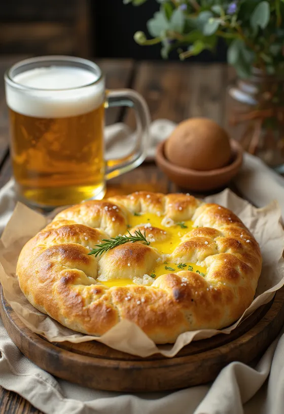 Focaccia með bjór