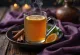 Hot Toddy drykkur skreyttur með kanilstöng og sítrónusneið