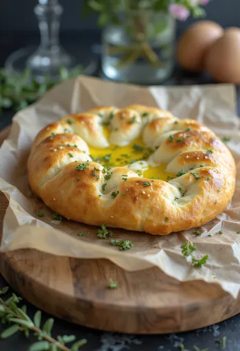 Lágkolvetna focaccia borin fram