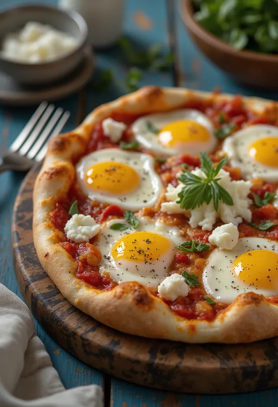 Pizza alla Norma með sikileysku eggaldini og ricotta