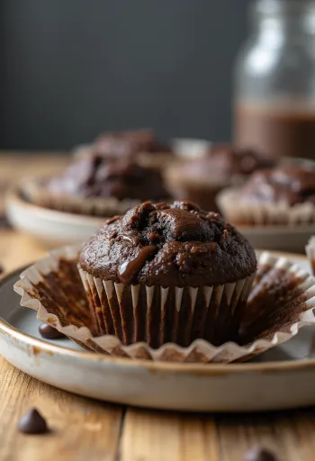 Súkkulaðimuffins með súkkulaðibitum